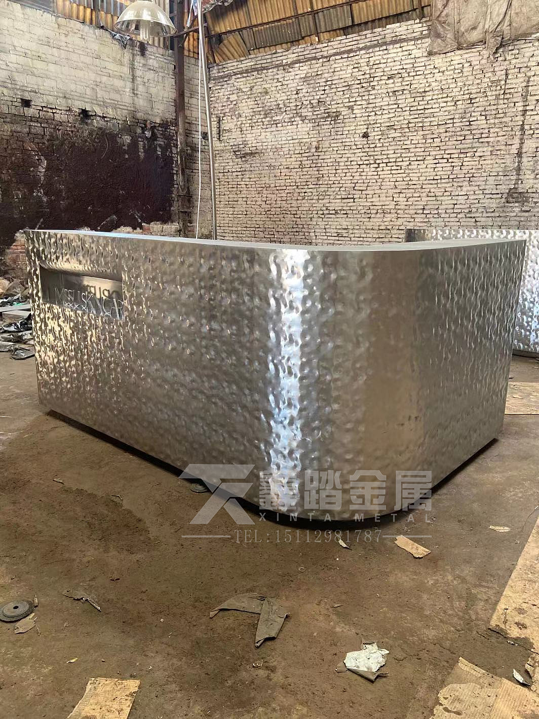 商业不锈钢吧台不锈钢接待台定制