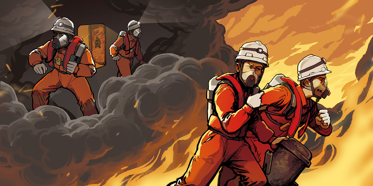 绘本《烈火中的救援》（选）（图ZMzc1MDI4MzYw） - 绘本 - 站酷设计师三足金乌原创素材 - 站酷ZCOOL