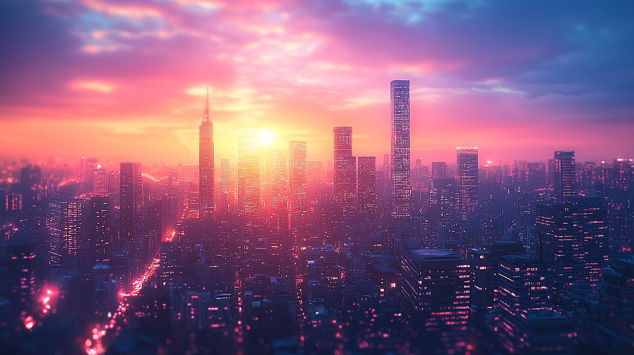傍晚时分的都市（图ZMzc1MDM5ODU2） - 环境/建筑摄影 - 站酷设计师COOL7518原创素材 - 站酷ZCOOL