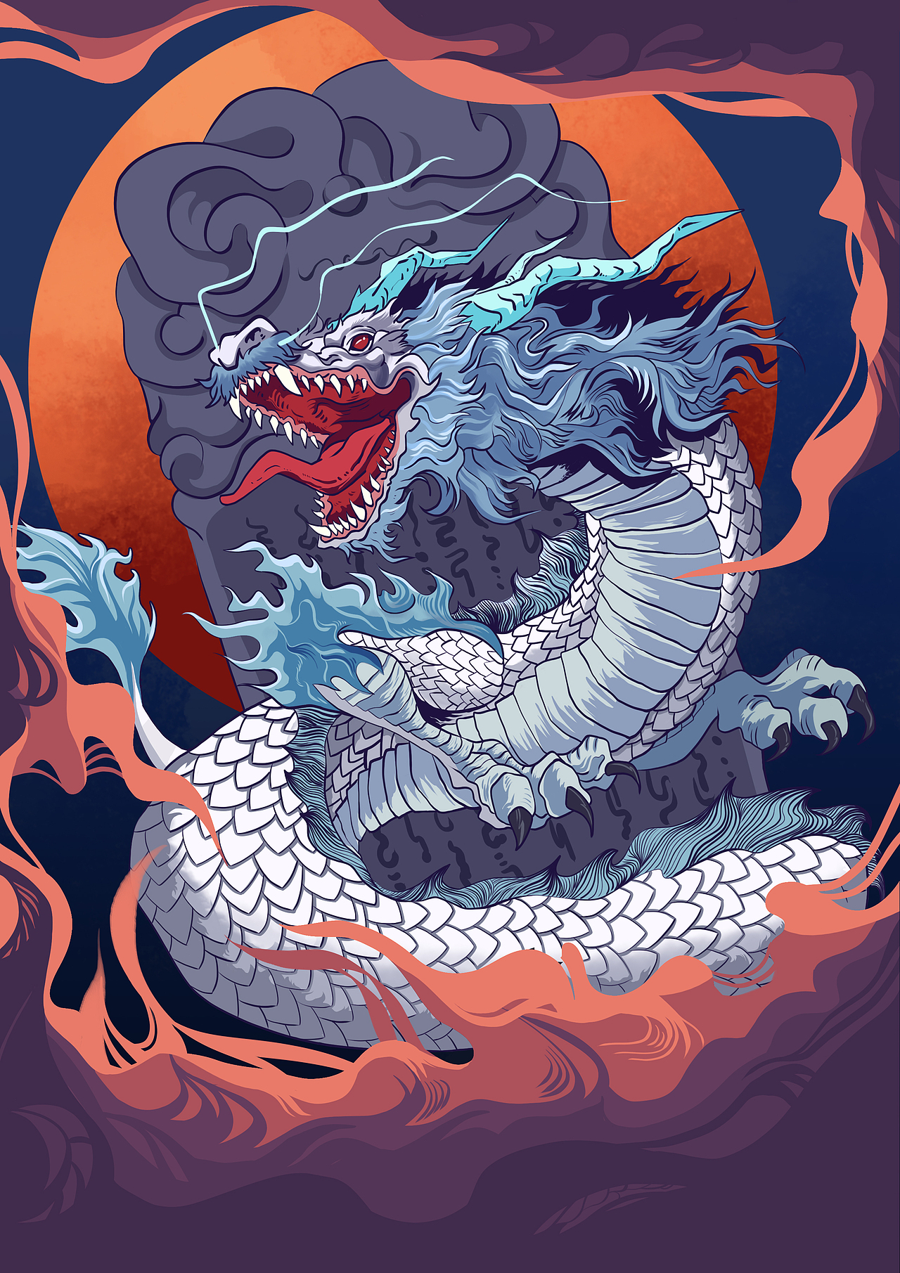 系列作品：龙生九子之负屃（图ZMzc1MDQ3MDI0） - 创作习作 - 站酷设计师大白Alan原创素材 - 站酷ZCOOL