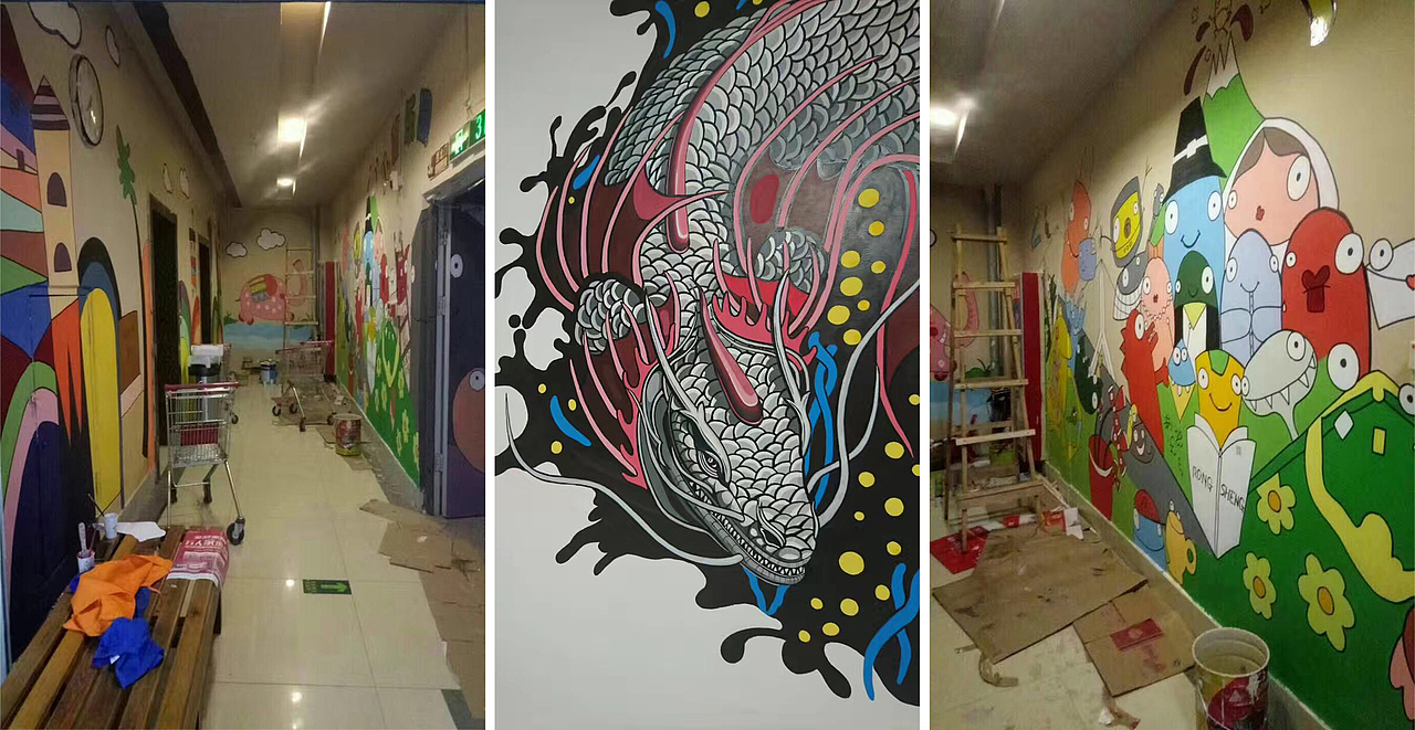 客廳壁畫 Living room Mural（圖ZMzc1MDU2ODE2） - 商業(yè)插畫 - 站酷設計師BrainoLiu原創(chuàng)素材 - 站酷ZCOOL