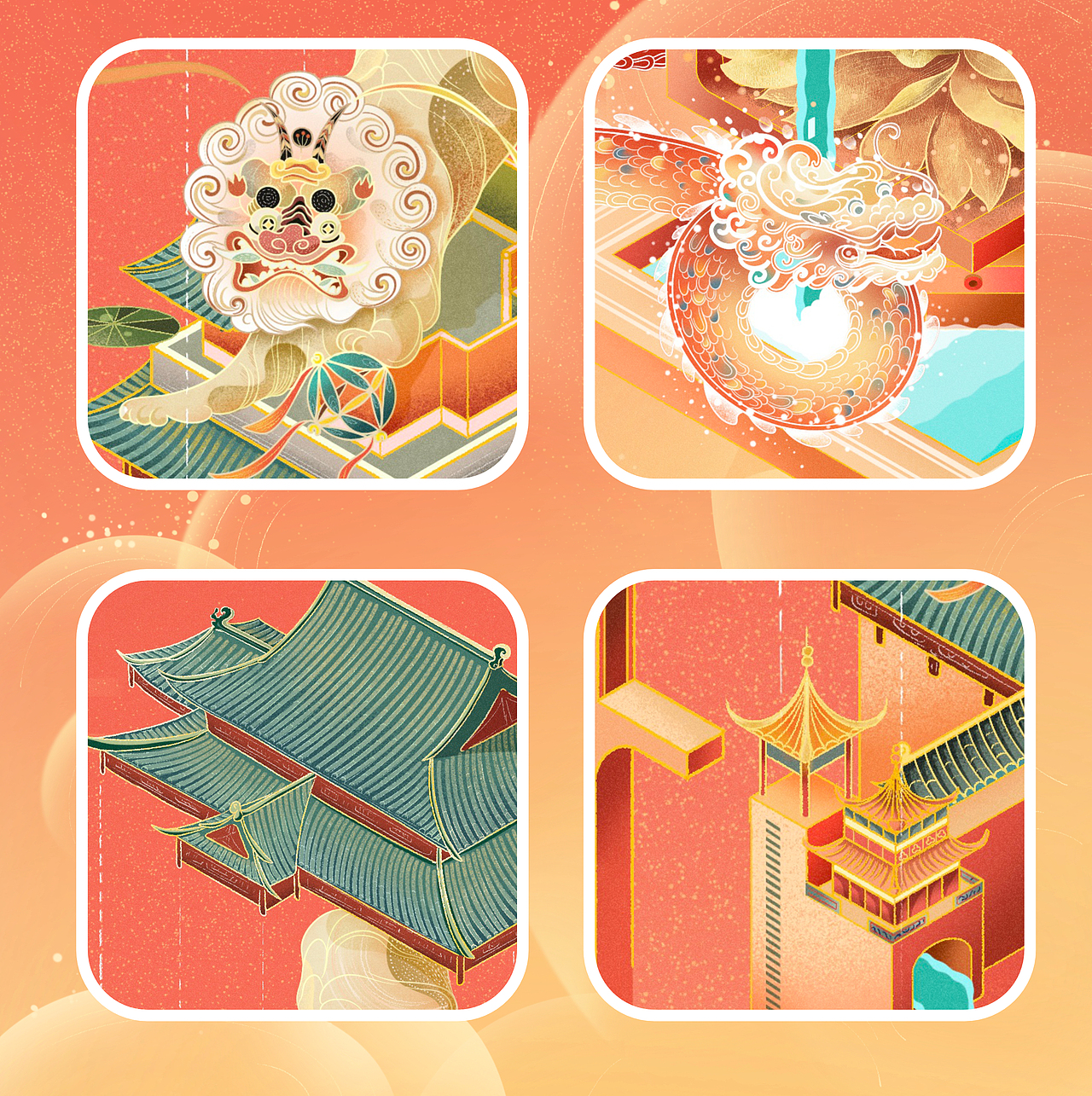 华夏国潮插画全展（图ZMzc1MDY0NjI0） - 海报 - 站酷设计师卓一衡原创素材 - 站酷ZCOOL