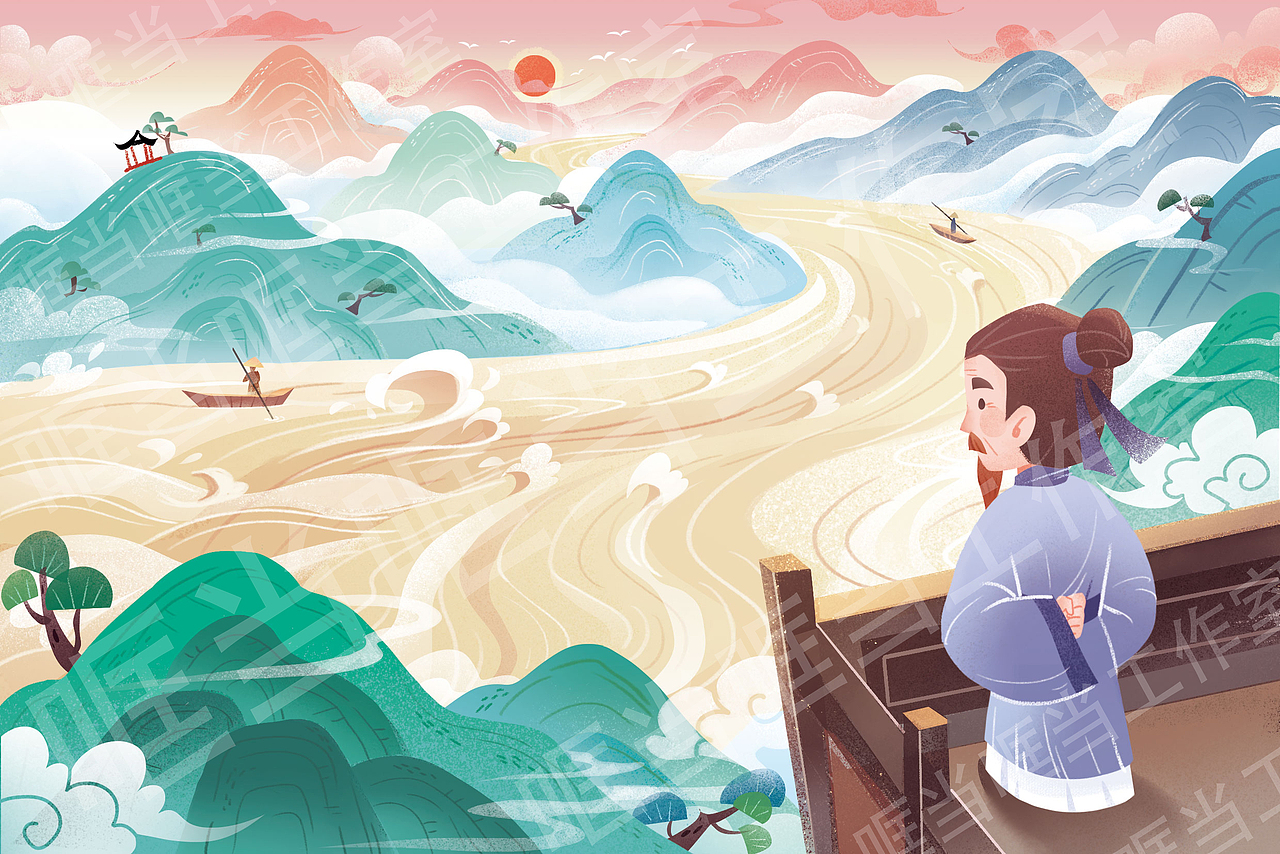 古诗词插画（图ZMzc1MDc0MjI4） - 绘本 - 站酷设计师哐当哐当工作室原创素材 - 站酷ZCOOL