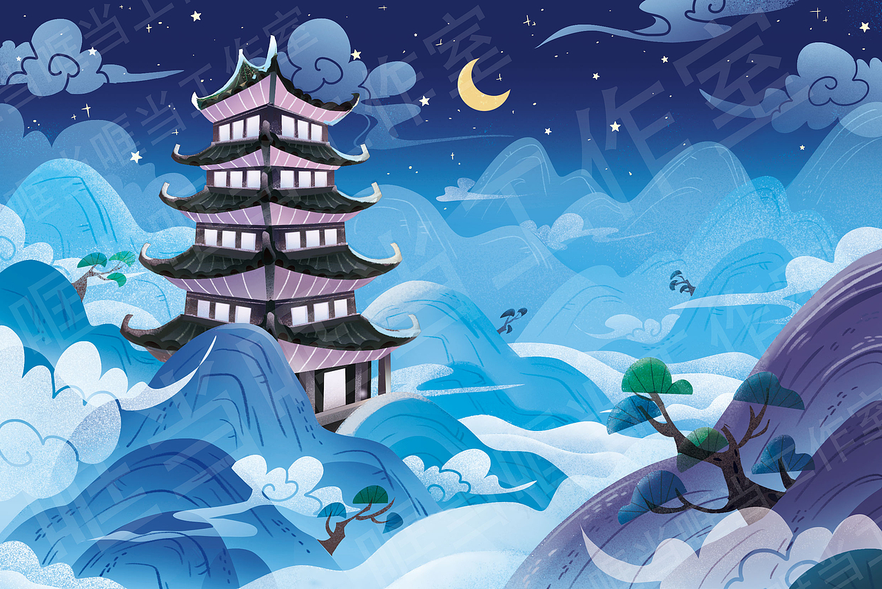 古诗词插画（图ZMzc1MDc0Mjgw） - 绘本 - 站酷设计师哐当哐当工作室原创素材 - 站酷ZCOOL