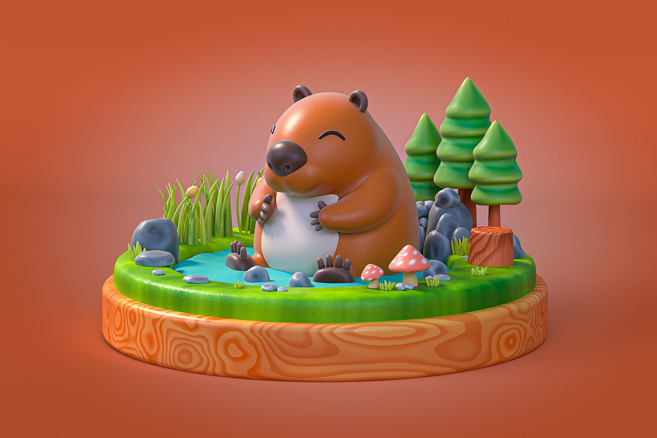 三维卡通小场景/动物IP/玩具/可授权（图ZMzc1MTE3NjE2） - 人物/生物 - 站酷设计师TsyeahC原创素材 - 站酷ZCOOL