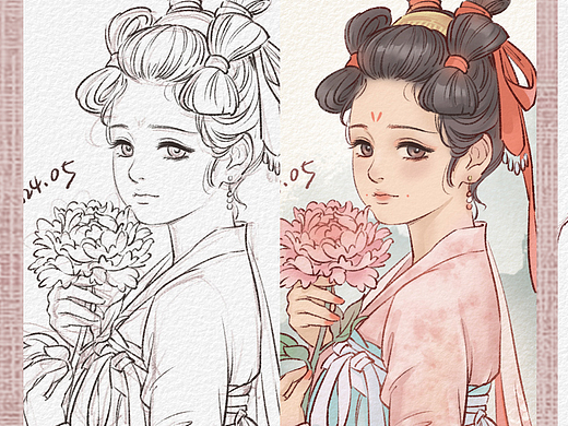 画美人