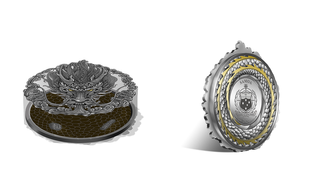 2024 年龙年生肖币（图ZMzc1MTQwNzU2） - 其他平面 - 站酷设计师圆周绿原创素材 - 站酷ZCOOL