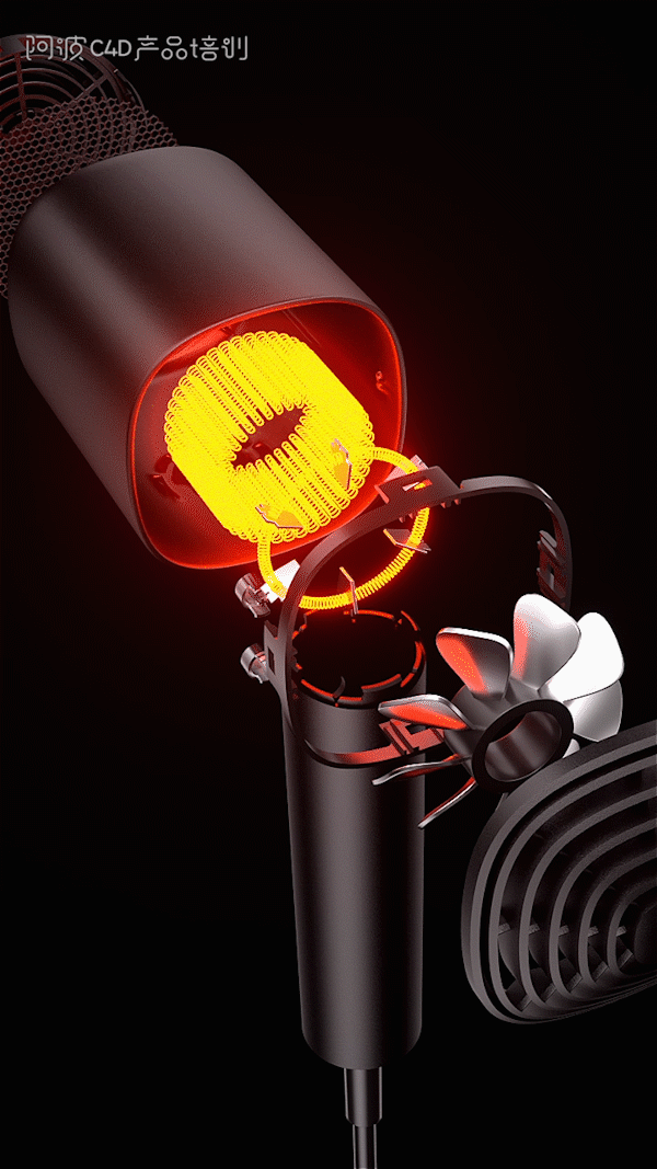阿波c4d产品培训~吹风机动画