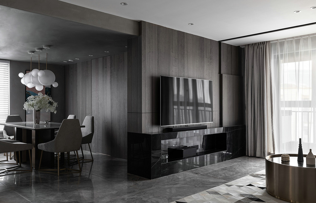 纵深通透的客厅带来自由呼吸的愉悦通感