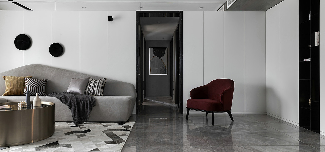 纵深通透的客厅带来自由呼吸的愉悦通感