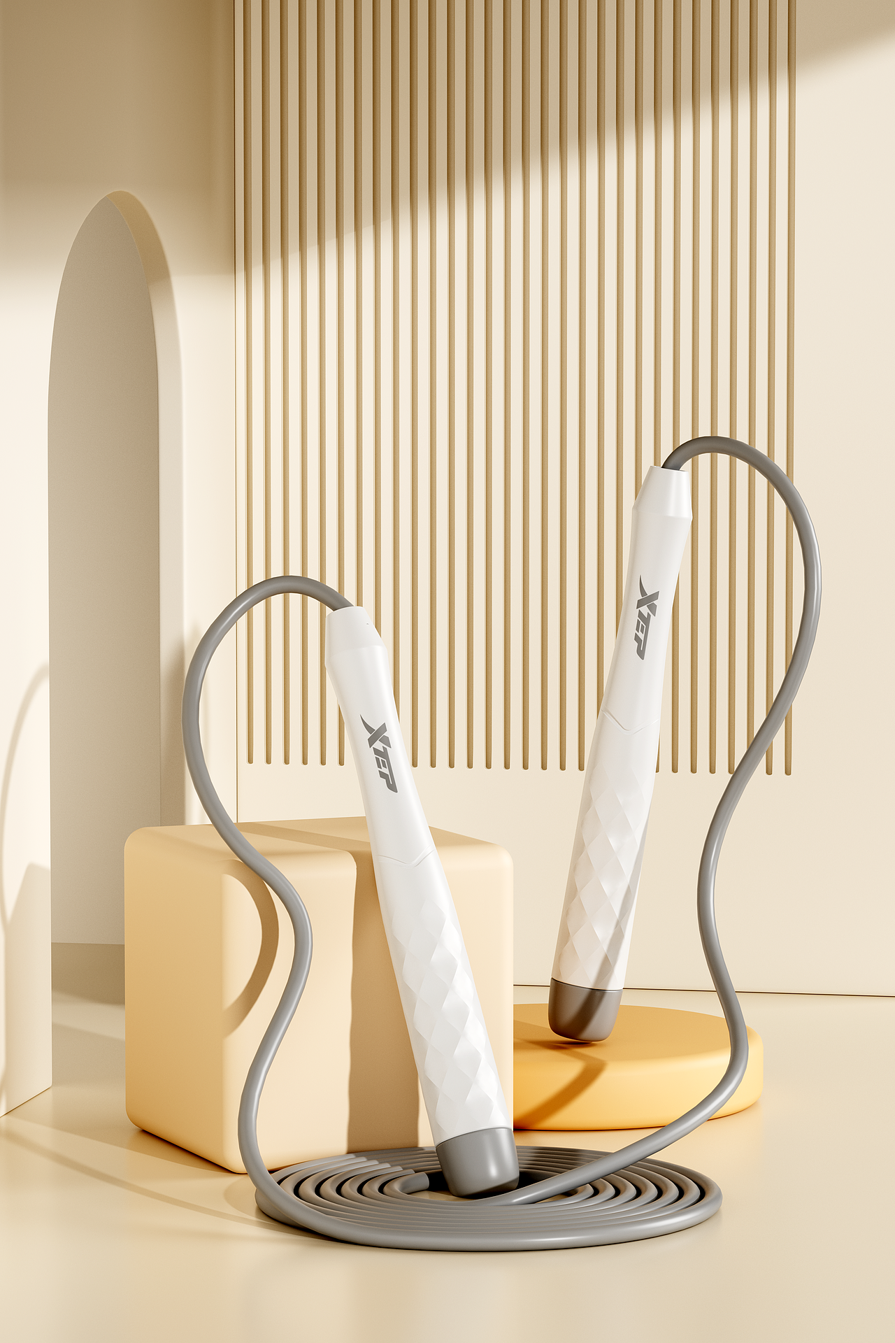 特步跳绳（建模渲染）（图ZMzc1MTYzMzA4） - 产品 - 站酷设计师冬眠的无尾熊原创素材 - 站酷ZCOOL