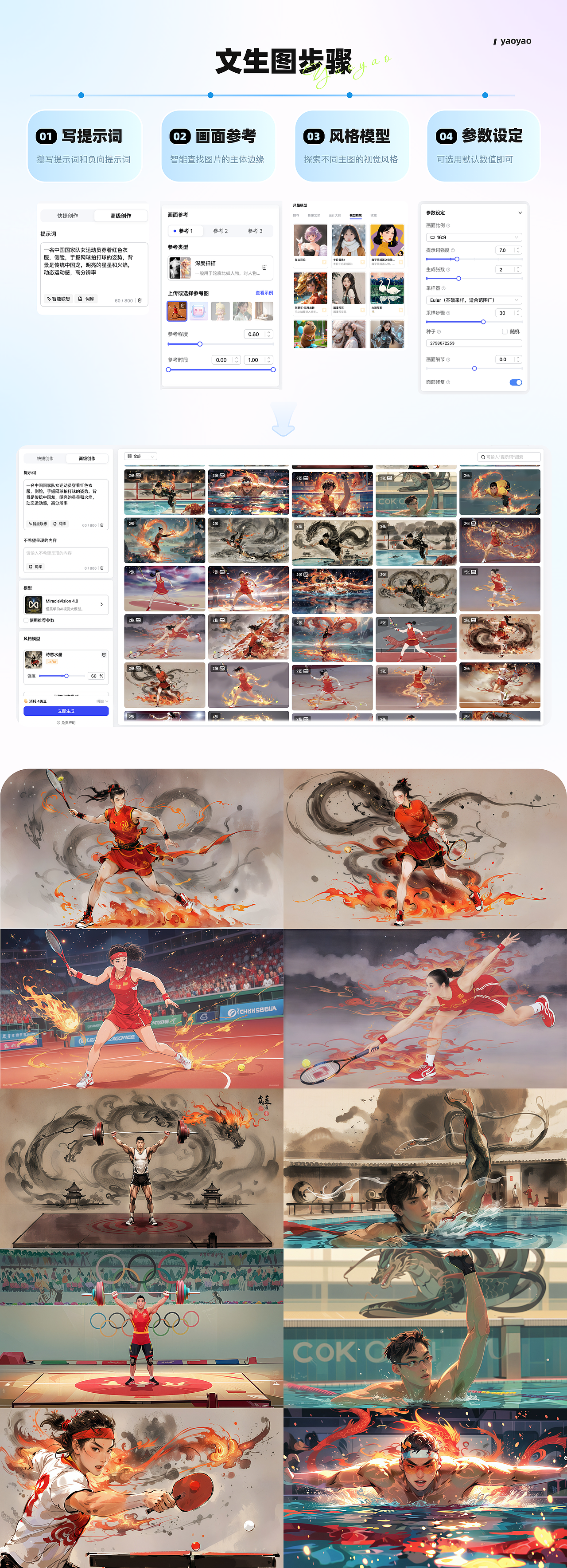 AIGC奥运主题动态海报设计