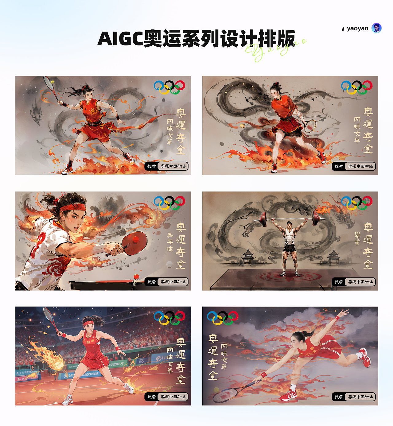 AIGC奥运主题动态海报设计
