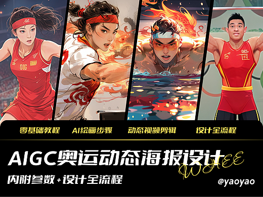 AIGC奥运主题动态海报设计