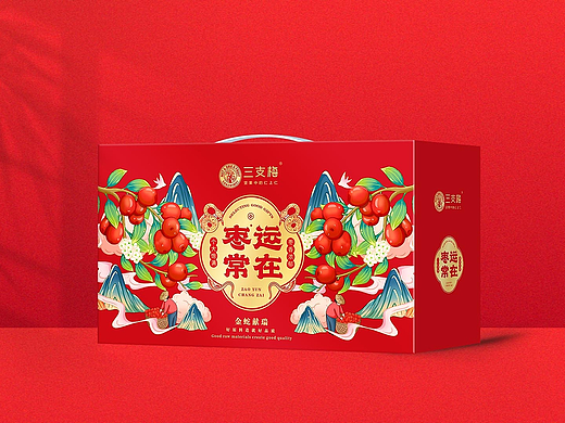 三支梅包装礼盒设计