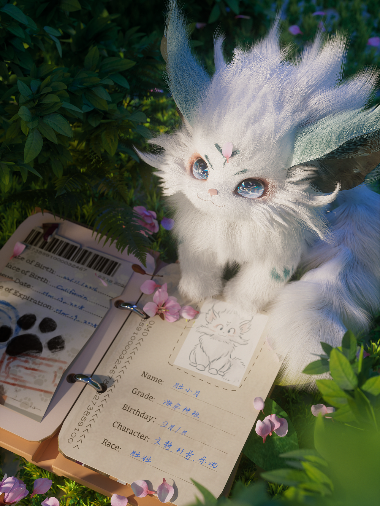 可以活26亿年的年兽-朏小月x仓吉造物（图ZMzc1MTczNjcy） - 人物/生物 - 站酷设计师浅草君原创素材 - 站酷ZCOOL