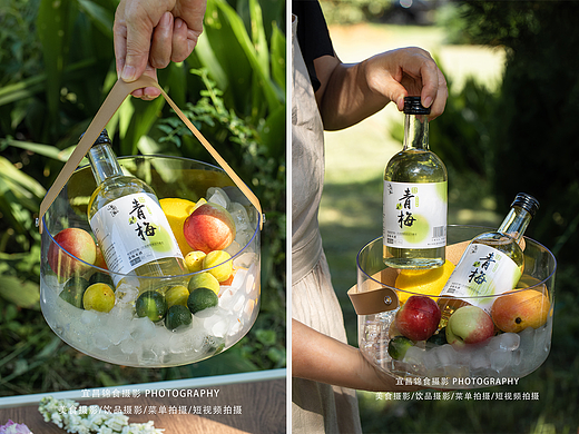 青梅酒户外森系拍摄/宜昌饮品摄影/果酒米酒拍照/光感