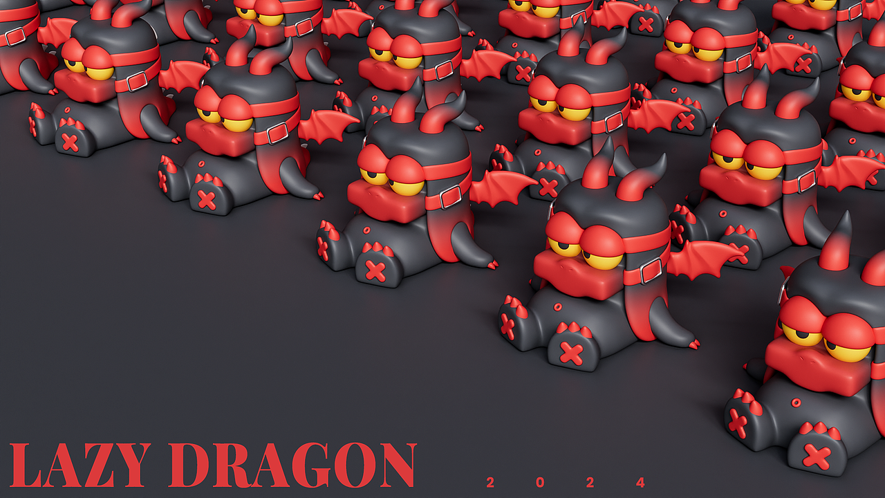 慵懒龙IP形象造型设计