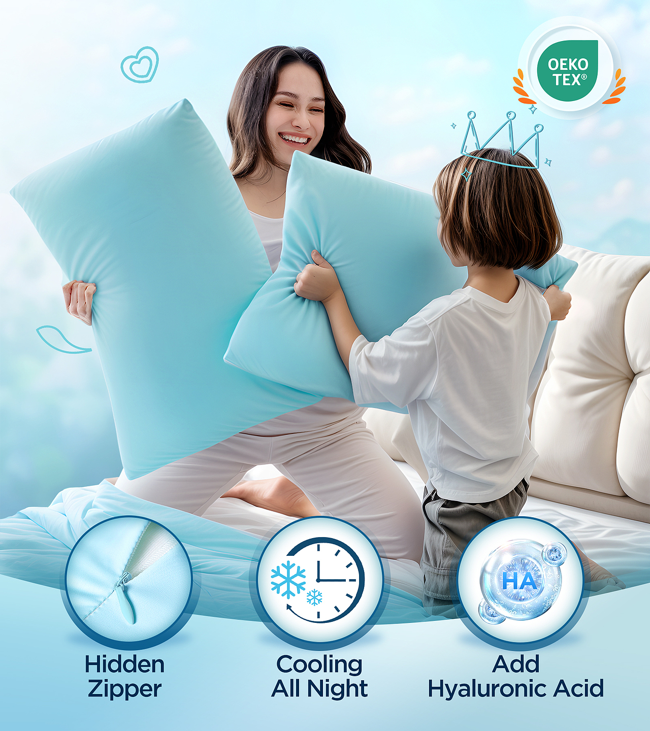 【AI作品】电商亚马逊枕套设计--美容枕套（图ZMzc1MjEwMjg4） - AI作品 - 站酷设计师橙可欣原创素材 - 站酷ZCOOL