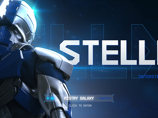 《STELLAR》游戏UI动效 | 科幻FPS