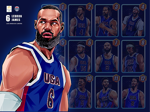 奥运会 梦之队插画