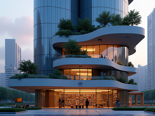 创意建筑-想象中的图书馆