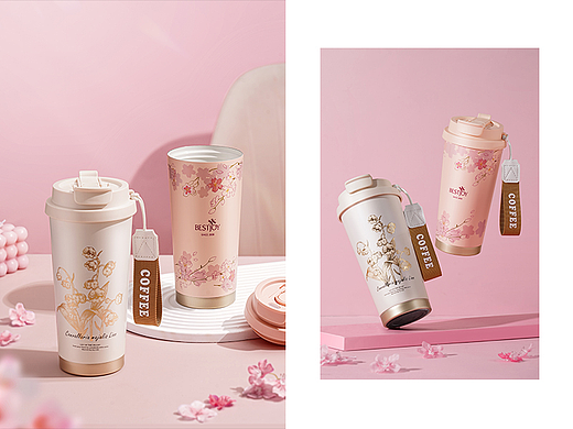 保温杯品牌升级 | 杯子摄影 樱花保温杯拍摄视频制作