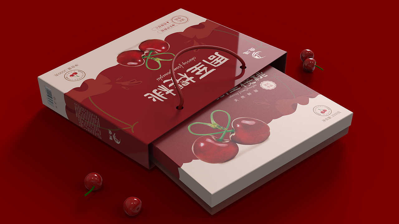 樱桃/车厘子/樱桃包装/车厘子包装/水果/水果包装设计（图ZMzc1MjQyNjcy） - 包装 - 站酷设计师哲仕畅销包装设计原创素材 - 站酷ZCOOL