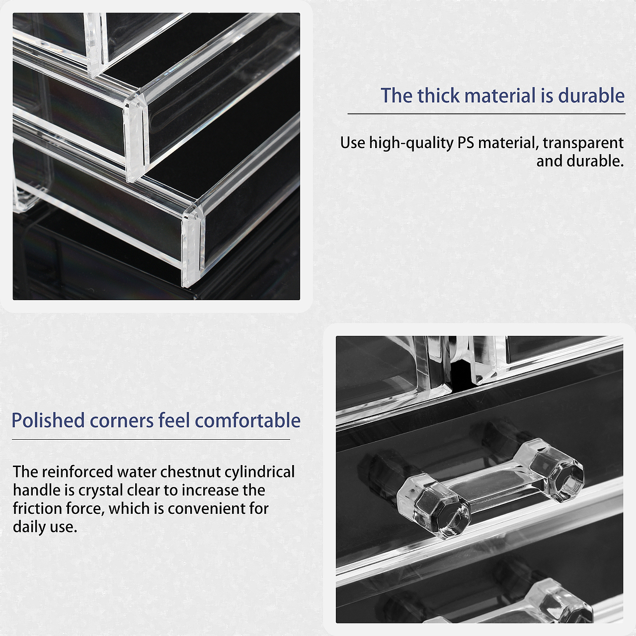 亚马逊 化妆盒12抽屉透明