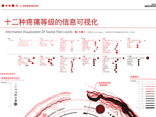 十二种疼痛等级的信息可视化