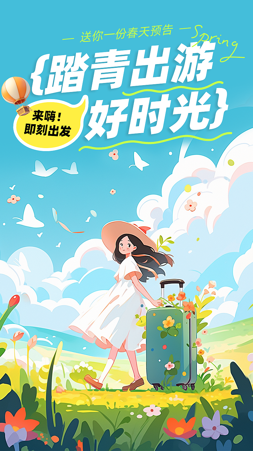 踏青出游/海报/电商