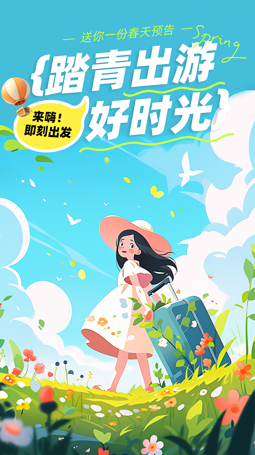 踏青出游/海报/电商