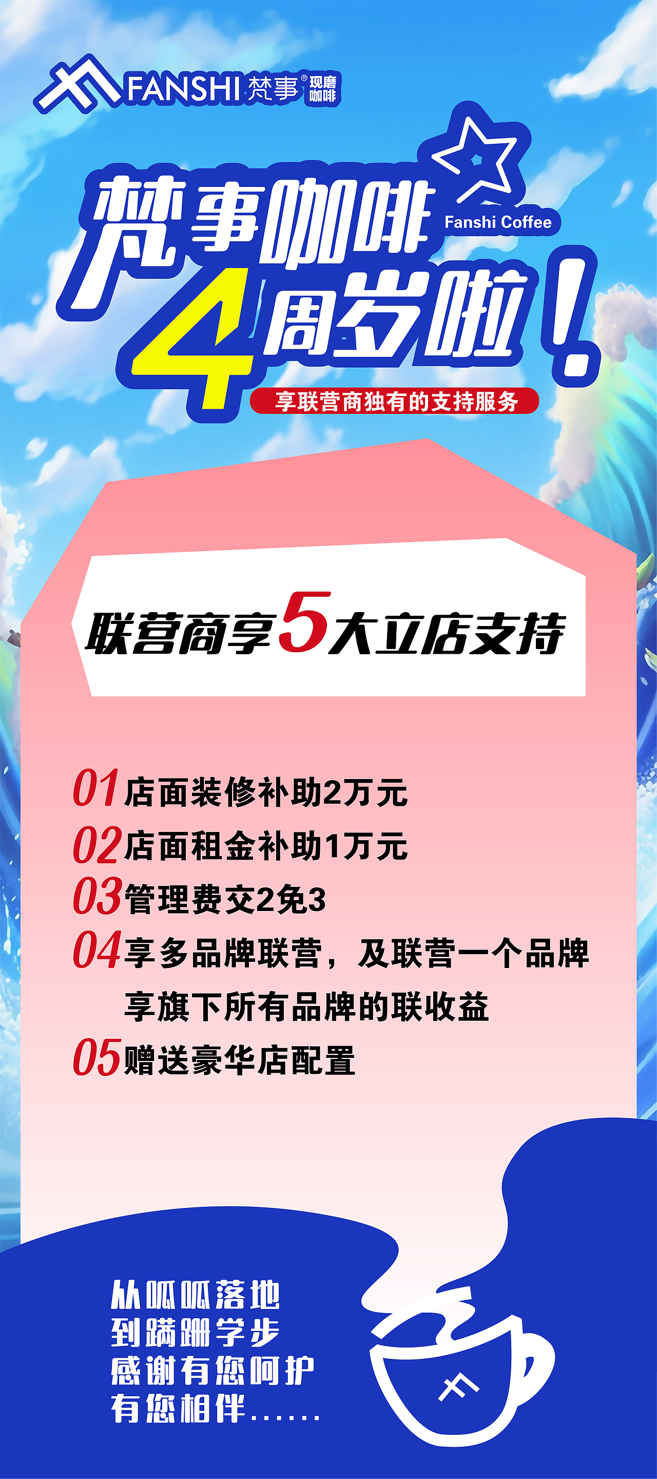 梵事咖啡4周年活动展架（图ZMzc1MzQwNzIw） - 海报 - 站酷设计师zxl小小张呀原创素材 - 站酷ZCOOL