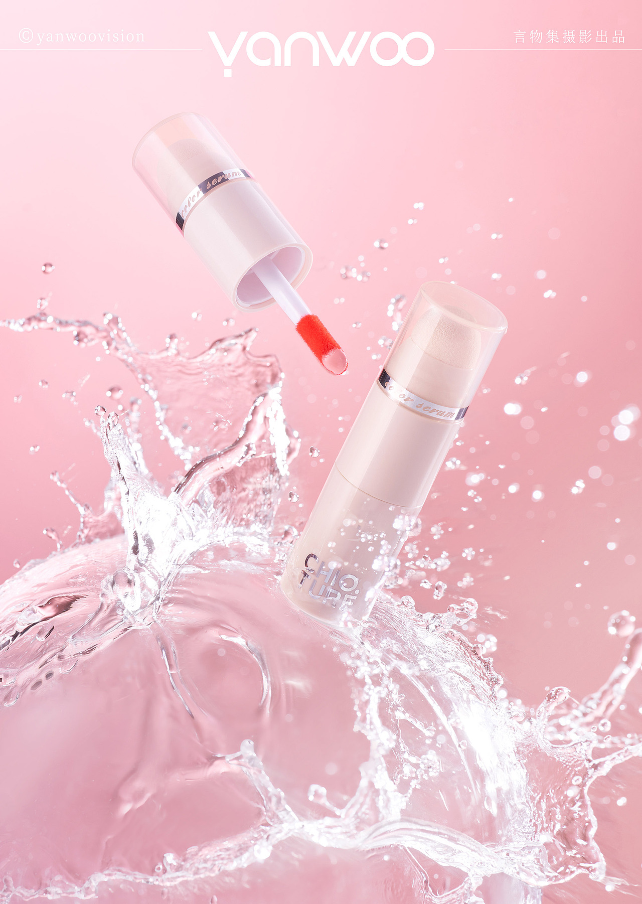 言物集 X 稚优泉|粉嫩腮红质地美妆彩妆化妆品产品拍摄