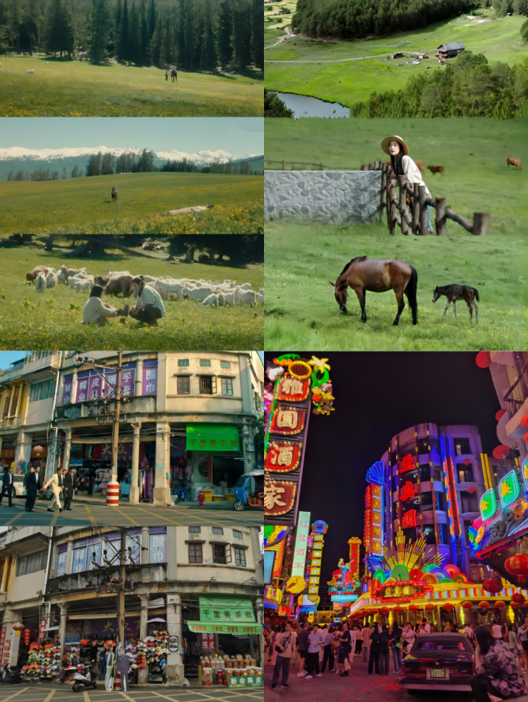 ©《我的阿勒泰》《去有风的地方》剧照、
<br>小红书库玛溪、不是这个萤