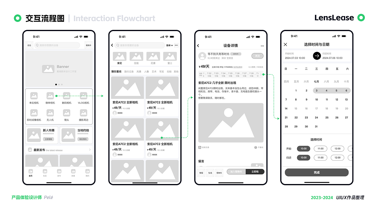 「LensLease」相机租赁APP｜在线租售｜电商｜社交（图ZMzc1Mzc4NDY0） - APP界面 - 站酷设计师Pe1e原创素材 - 站酷ZCOOL