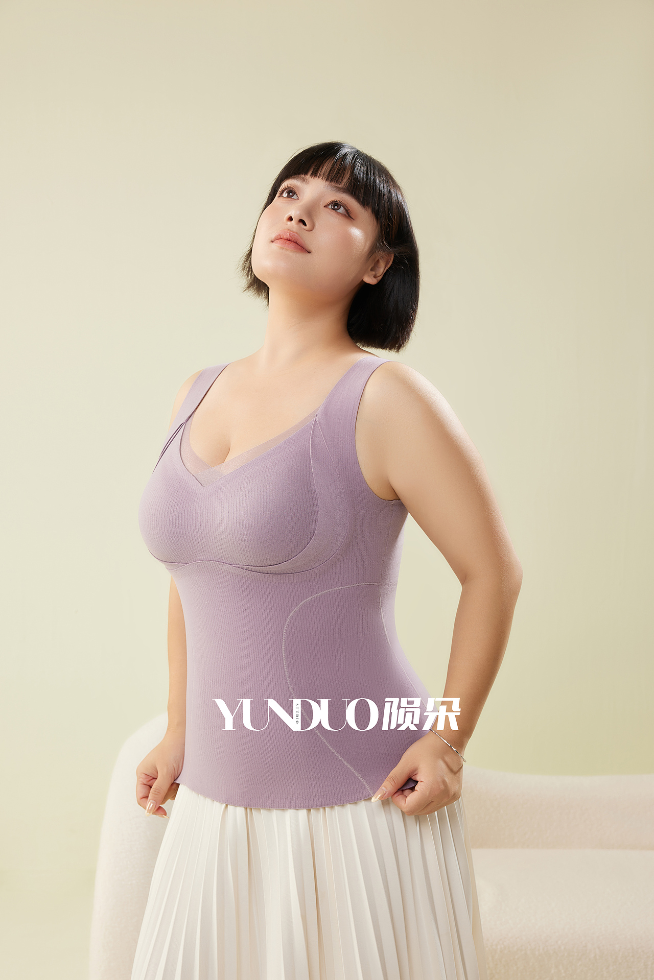 大码背心 舒适背心 舒适打底背心 聚拢背心拍摄案例