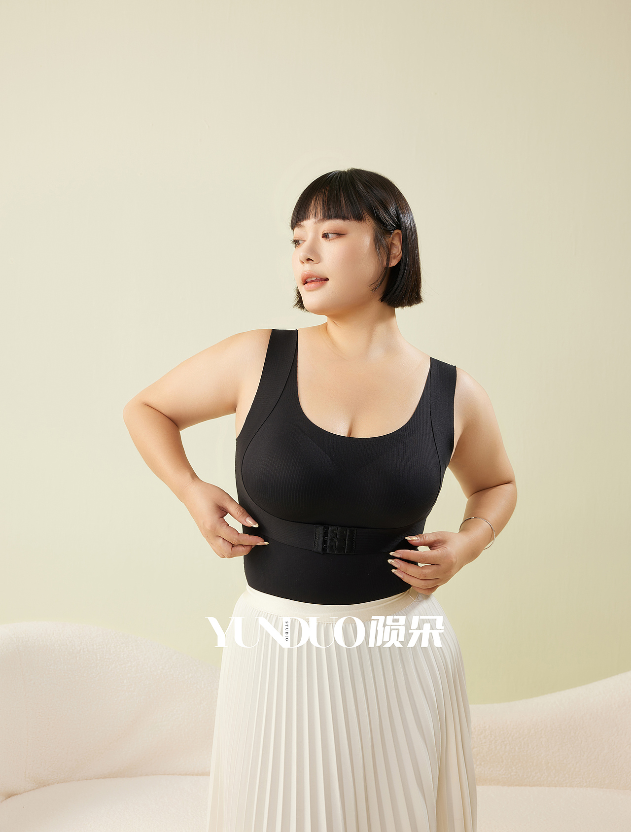 大码背心 舒适背心 舒适打底背心 聚拢背心拍摄案例