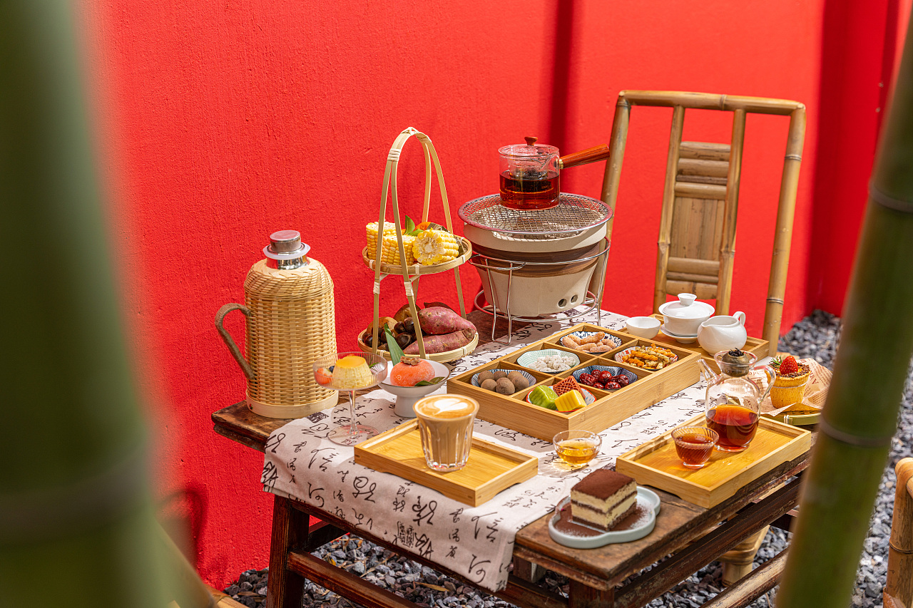 成都茶馆点心拍摄.美食摄影|中式侘寂禅意风|围炉煮茶
