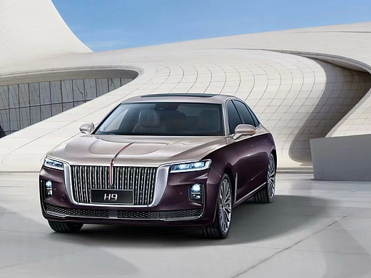 红旗汽车线上宣传海报