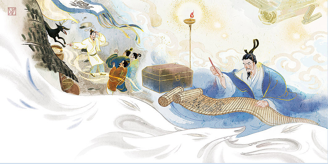 繪本|《韓非子》（圖ZMzc1NDA5NzI0） - 繪本 - 站酷設(shè)計師幽川ZML原創(chuàng)素材 - 站酷ZCOOL