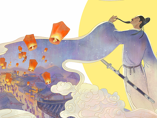 原创国风绘本-《李白》