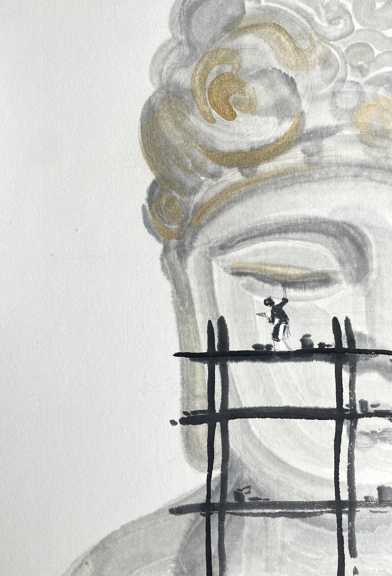 《水墨重庆--大足石刻》（图ZMzc1NDEzNzYw） - 绘本 - 站酷设计师佬豬原创素材 - 站酷ZCOOL