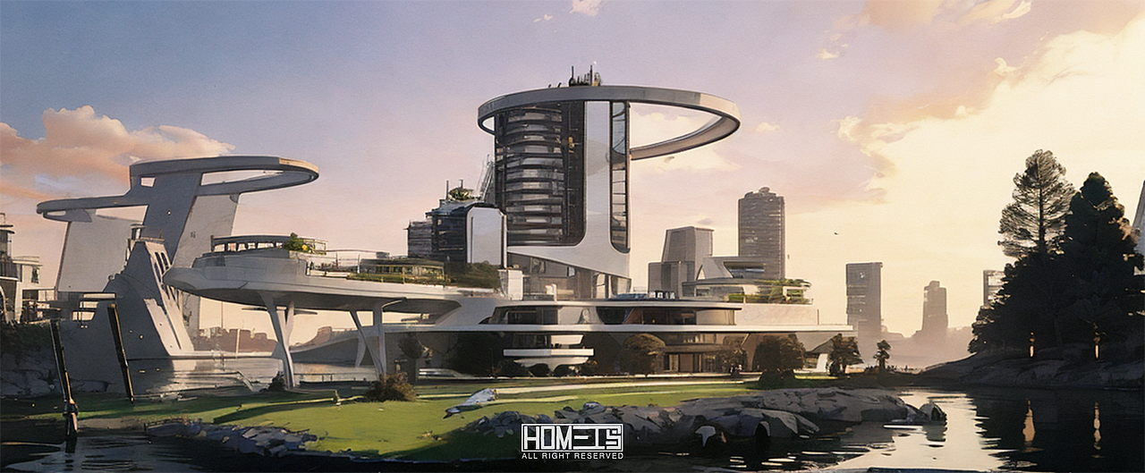 stable diffusion-lora-未来城市