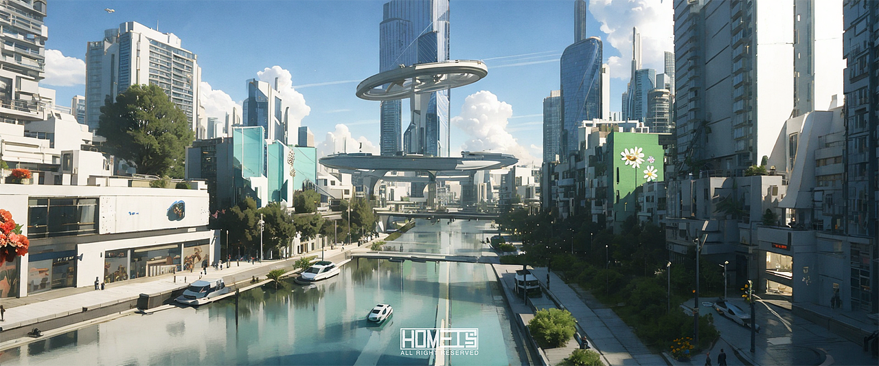 stable diffusion-lora-未来城市