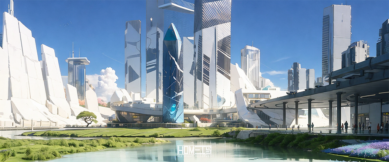 stable diffusion-lora-未来城市