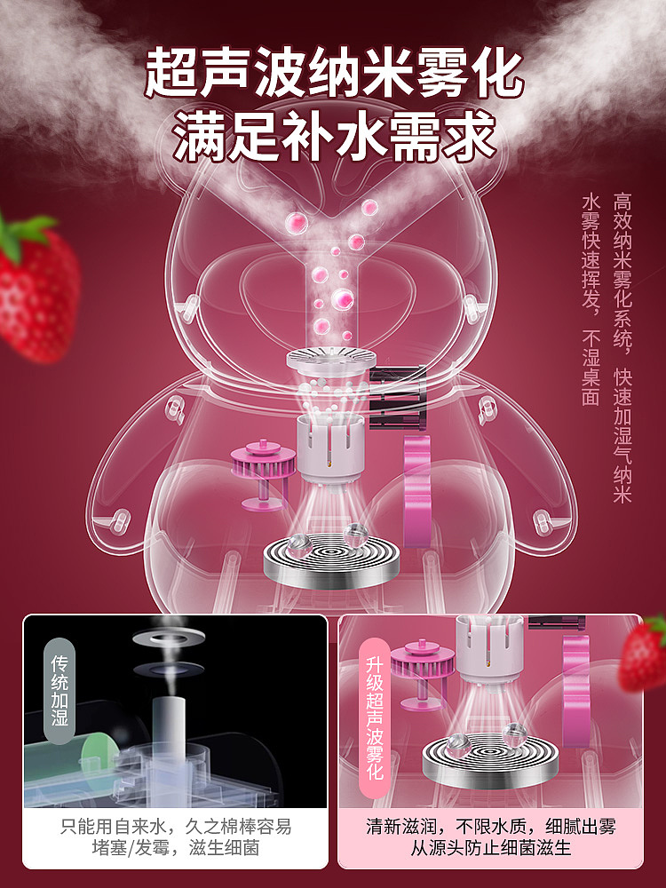 草莓熊加湿器  首图策划