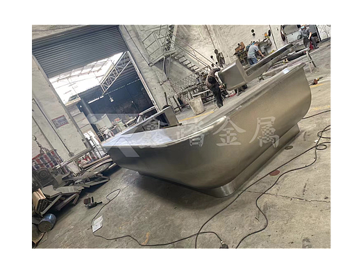 大型双曲面不锈钢吧台 不锈钢接待台定制