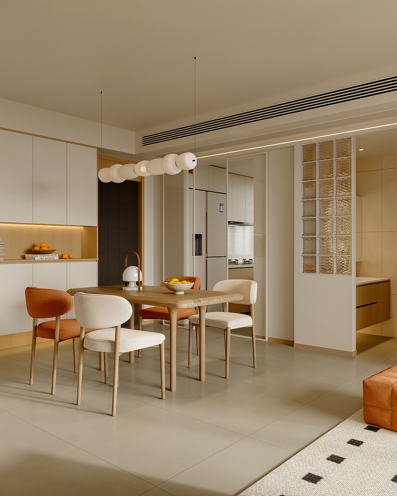 奶油风客餐厅（图ZMzc1NDU1Mjg0） - 家装设计 - 站酷设计师地平线室内效果图原创素材 - 站酷ZCOOL