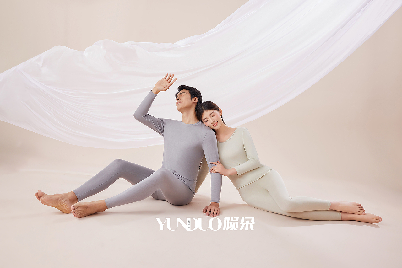 戈本仑 品牌保暖内衣 保暖套装 情侣保暖拍摄案例